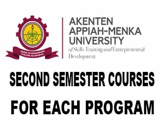 AAMUSTED SECOND SEMESTER COURSES FOR EACH PROGRAM FOR 2022/2023 ...