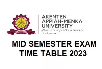 Updated Aamusted Mid Semester Examination Timetable For July 2023 ...