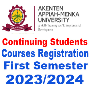 Aamusted Continuing Students Courses Registration 2023/2024 - GhEduJob